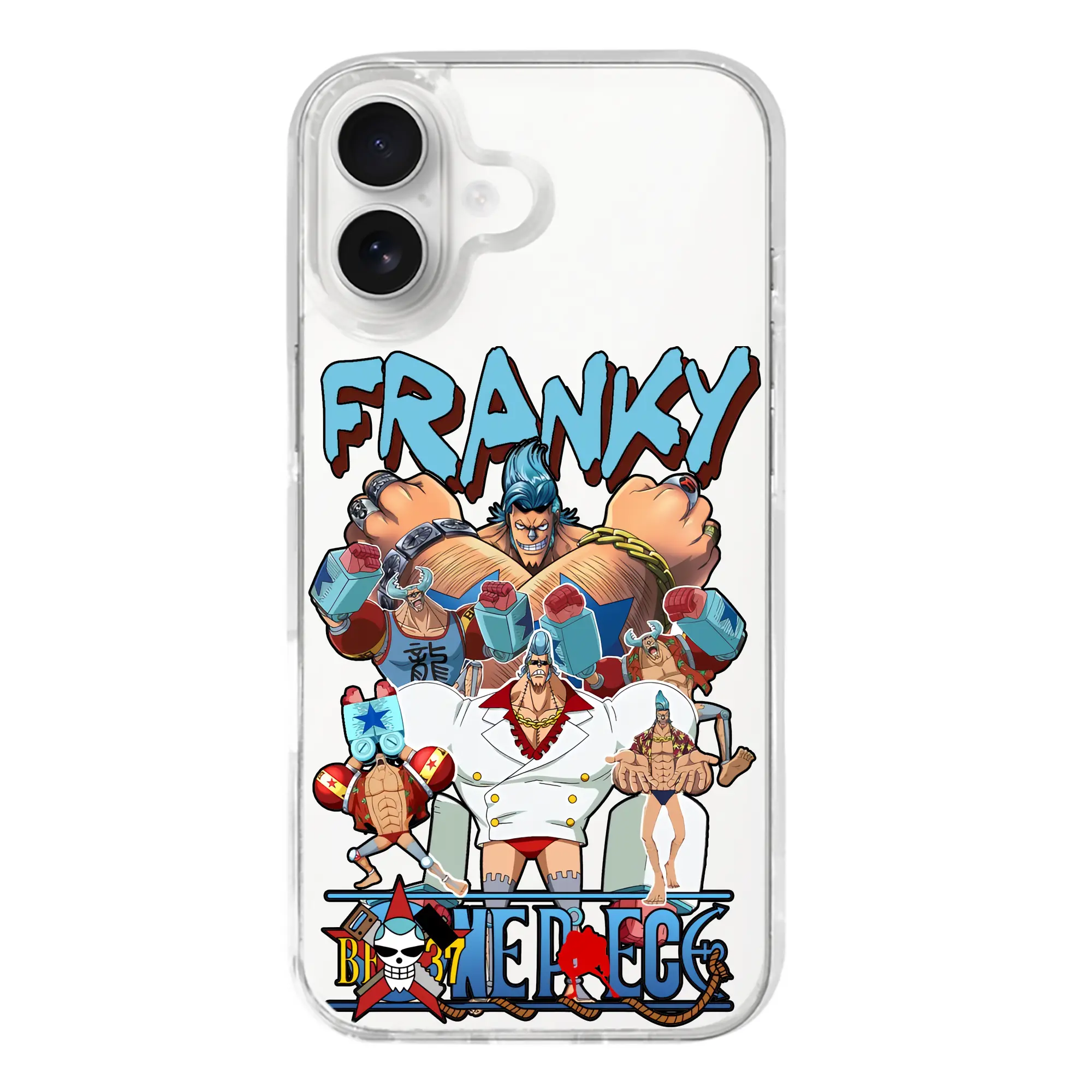 ワンピース グッズ フランキー - iPhone 17シリーズ 透明スマホケース – 薄型・耐衝撃・精密フィット保護カバー